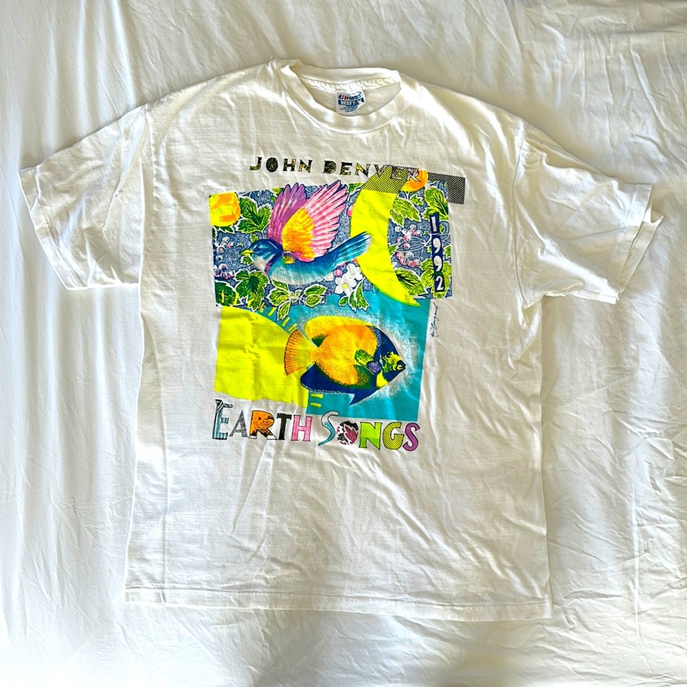 John Denver Earth Songs 1992 T-shirt Large